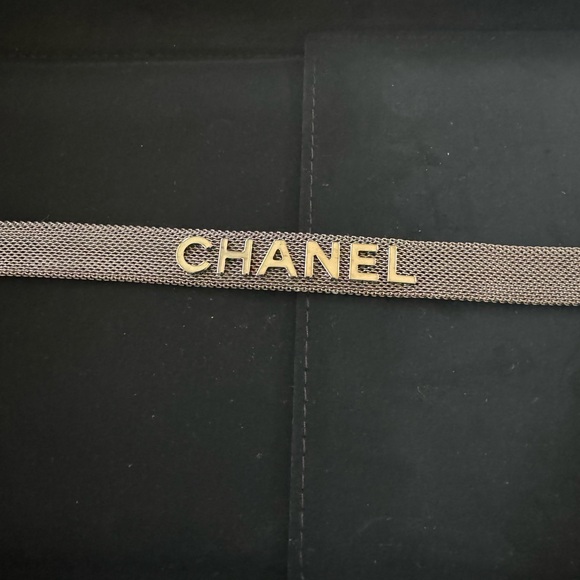 2013 Chanel choker gunmetal with Chanel logo - Picture 2 of 5